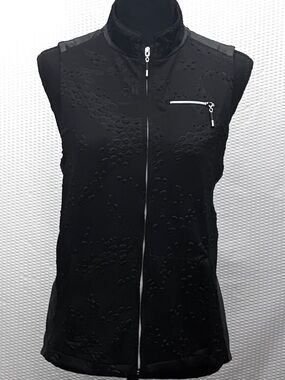 Jamie Sadock Ignite Golf Vest Womens M NWT Black Quilted Zip Jacket
